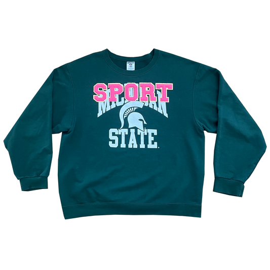 sport chenille patch hoodie - michigan state