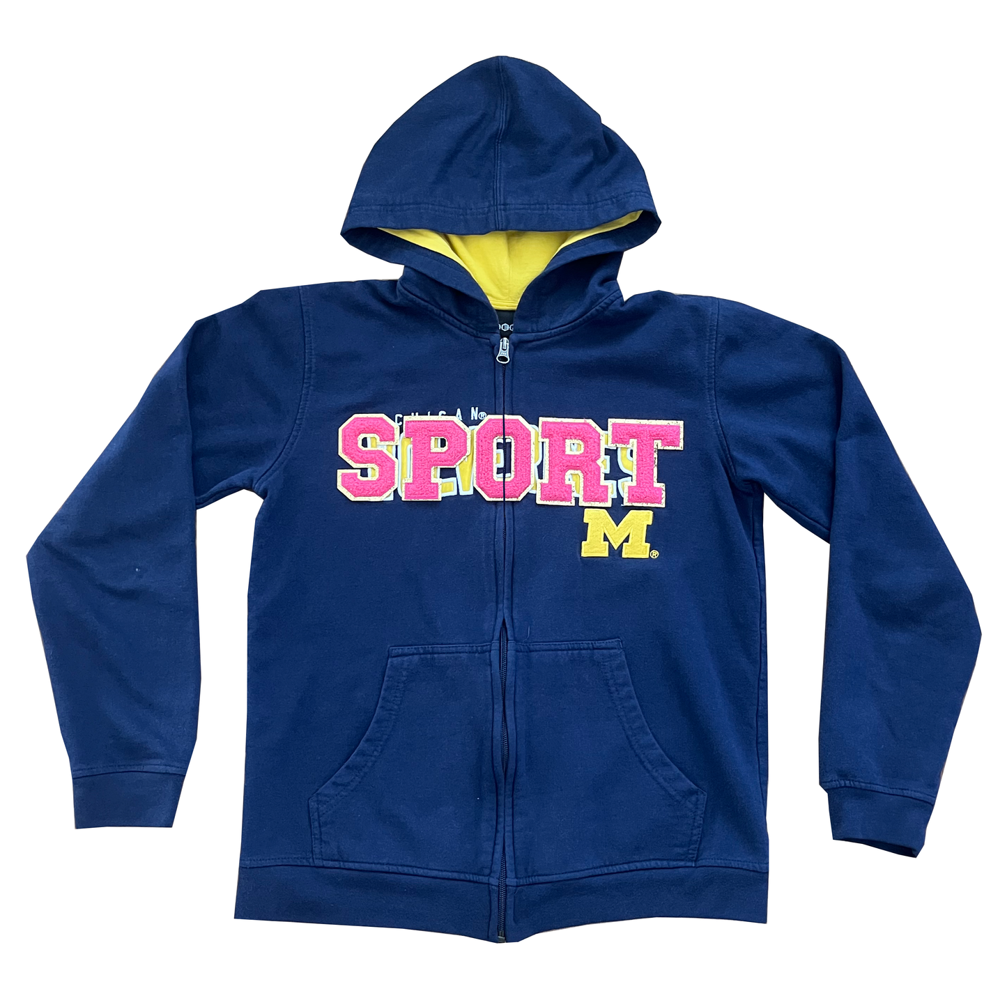 sport chenille patch zip up - michigan