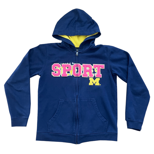 sport chenille patch zip up - michigan